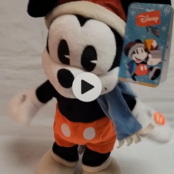 2022 Mickey & Minnie Holiday Side Stepper 13" Animated Plush Christmas Musical - Picture 2 of 8